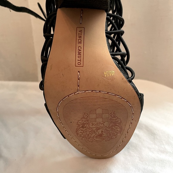 Vince Camuto Women’s Black Leather Sandals 4 - Picture 5 of 8